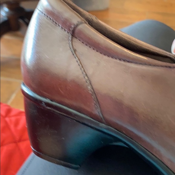 Brown clarks clog style bootie w/ zipper size 9.5 - Picture 8 of 10